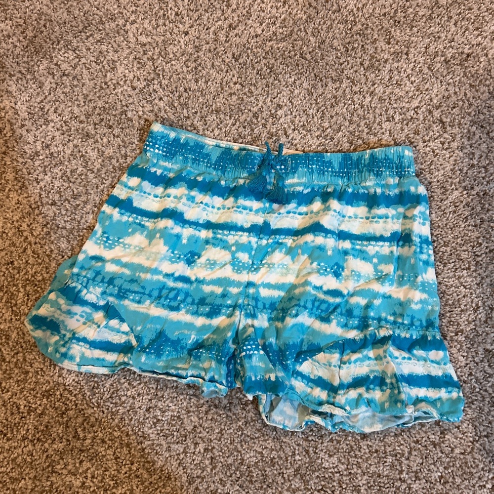 Blue and White Women's Shorts